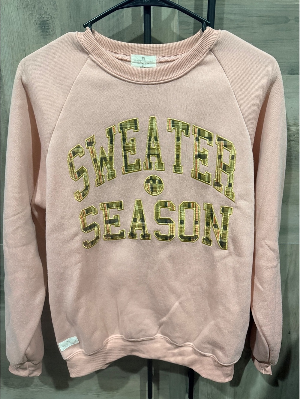 Simple Southern Women's Pink 'Sweater Season' Fleece Pullover Sweatshirt, Size S